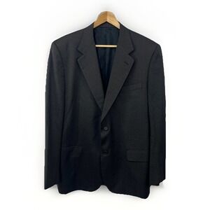 Canali Dark Gray Blazer US 42R IT 54 Wool Suit Jacket Sport Coat Saks Italy‎
